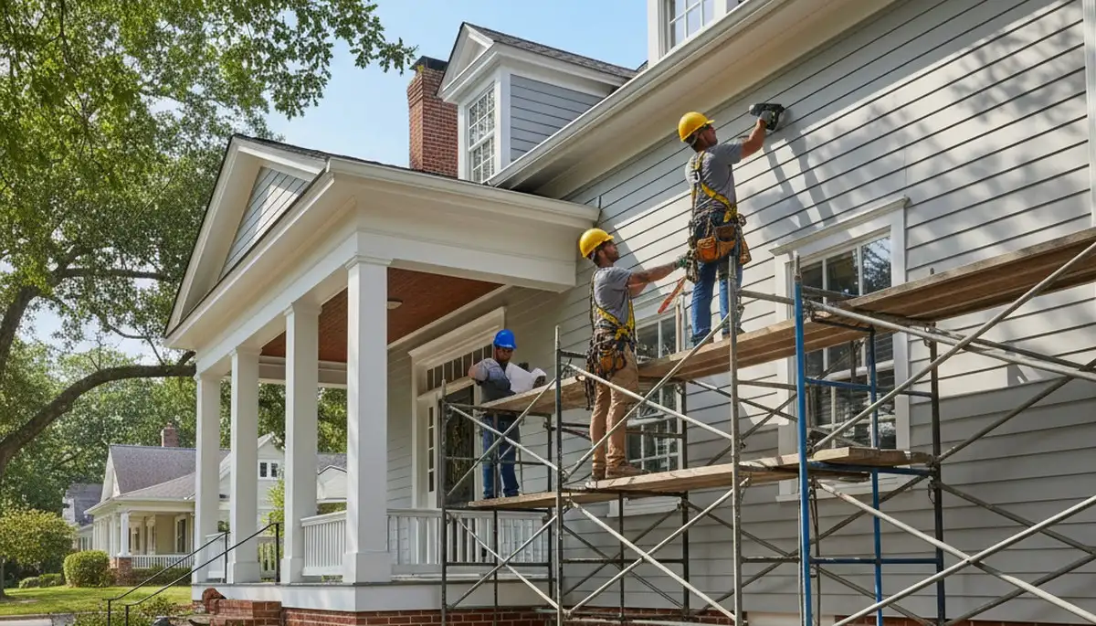 Siding installation in Raleigh, NC for a vinyl siding business project
