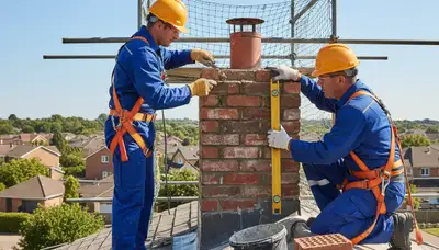 Raleigh, NC chimney repair for cracked mortar, damaged brick, and storm wear on a home exterior