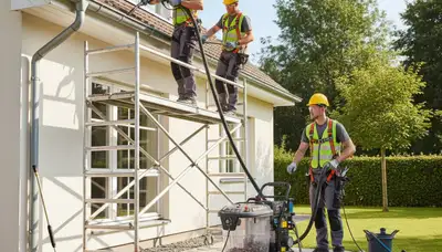Gutter cleaning service in Raleigh, NC for clear, protected siding and exterior water management