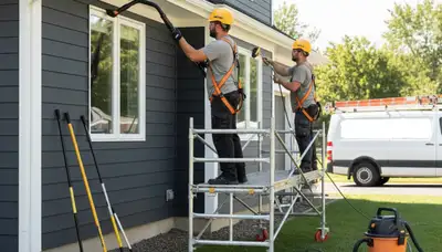 Gutter cleaning service in Raleigh, NC for clear, protected gutters on a home exterior
