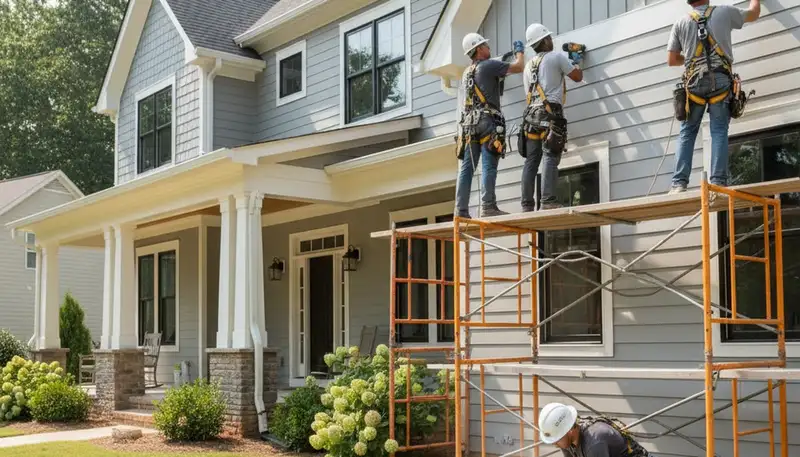 Vinyl siding installation in Raleigh, NC by a professional siding contractor