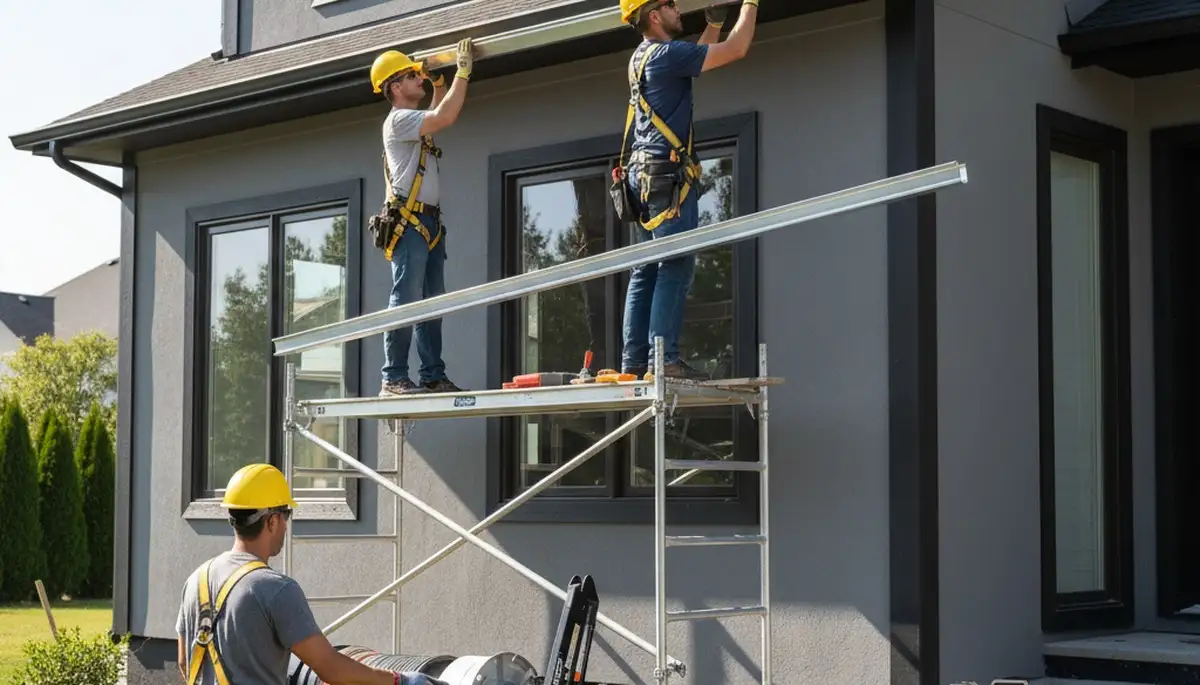 Seamless gutter installation for Raleigh, NC home by FX Remodeling & Exteriors